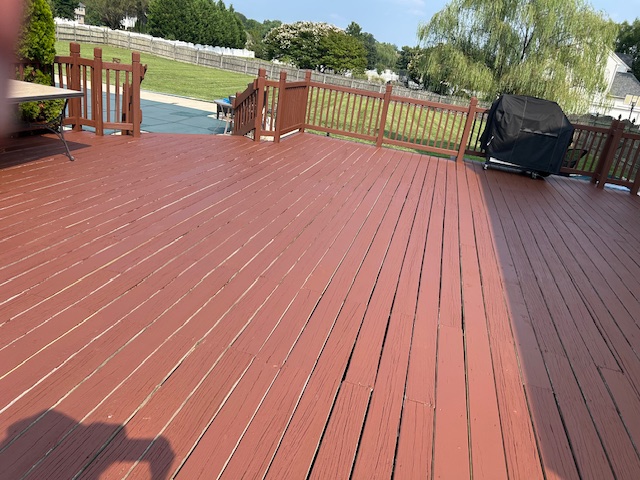 Deck after staining and restoration